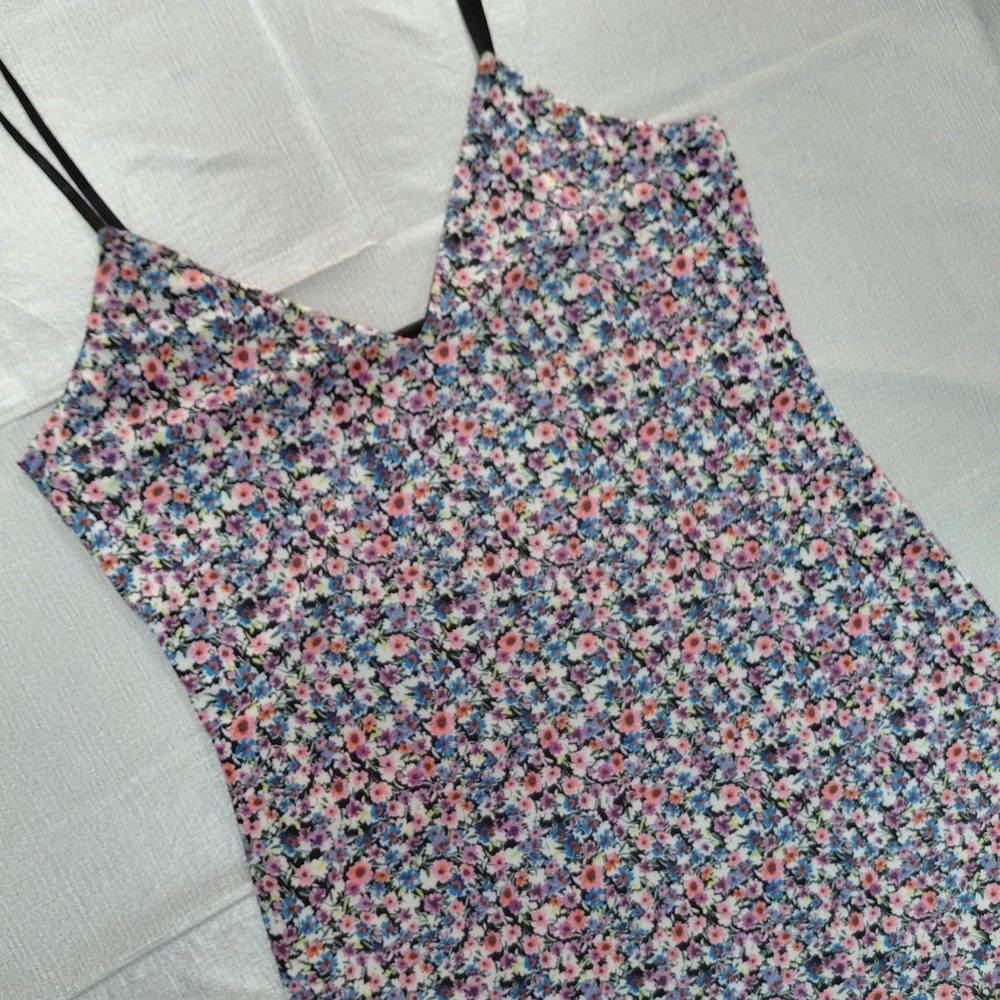 AFRM Floral Midi Dress in Pink, Purple, Blue